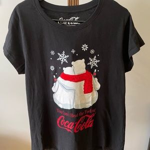 Coca-Cola T-Shirt , women’s XL, black, You can’t beat the feeling